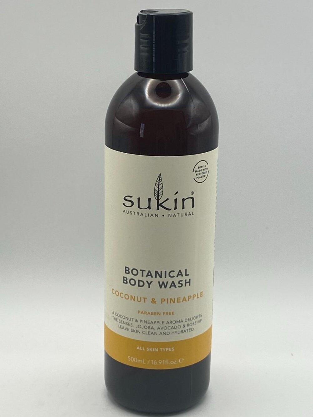 Sukin Australian Natural Botanical Body Wash – Coconut & Pineapple (500ml / 16.9